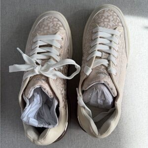 DKNY Beige Patterned Sneakers